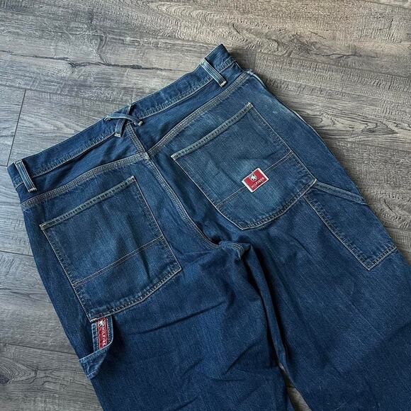 Vintage Y2K Dark Denim Baggy Tommy Hilfiger Carpenter Jeans - Picture 8 of 8